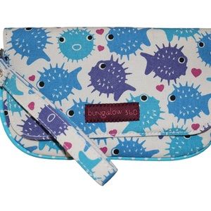 Bungalow 360 Puffer fish Vegan Natural Canvas Wristlet
